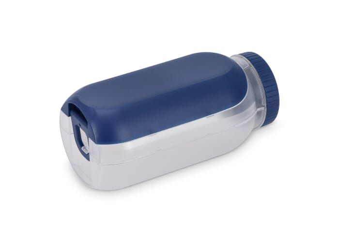 Boîte repas 900ml tout-en-un personnalisable avec couverts Bleu foncé